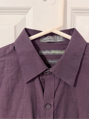 Claiborne by John Bartlett Men's Dress Shirt - Deep Plum